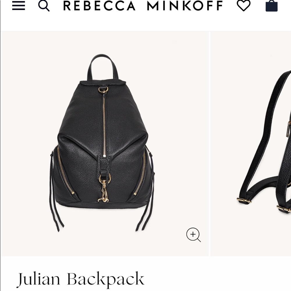 Rebecca Minkoff Julian leather backpack.
